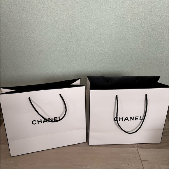 Chanel White Shopping Bags - Picture 3 of 3